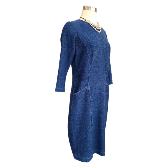 BODEN Trinity Jersey Dress in Dark Denim Size 8L - Picture 5 of 14